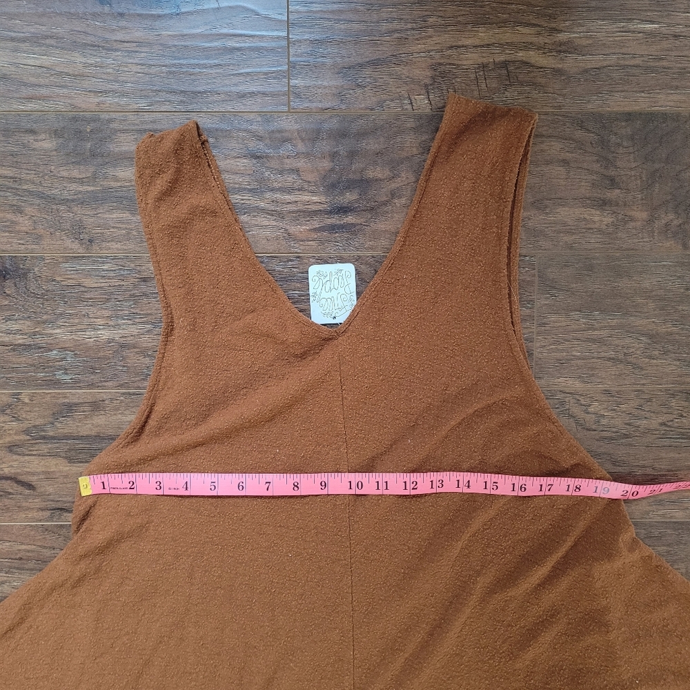 Free People Burnt Orange Sleeveless Tie-Waist Wide-Leg Jumpsuit - Picture 3 of 8